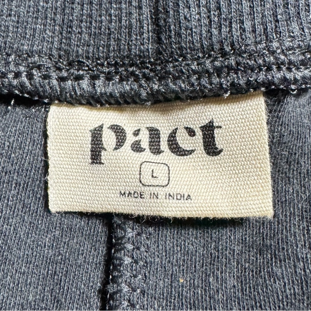 Pact Organic Cotton Ankle Wide Leg Sweatpants Charcoal Barrel Size L Lounge - Picture 4 of 9